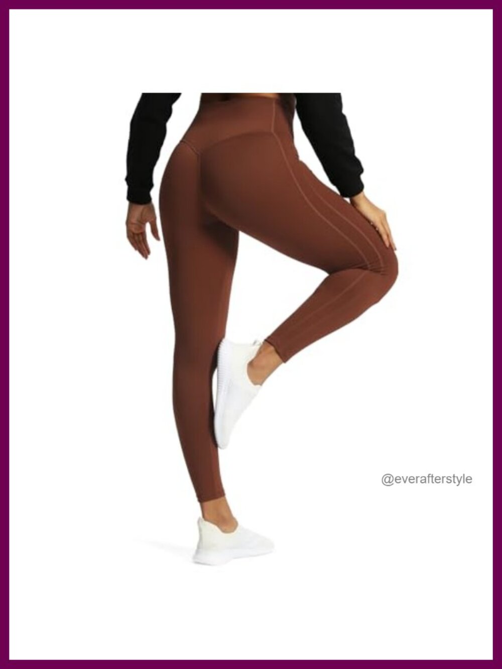 High Waisted Compression Leggings 27" Yoga Running Workout Nylon Spandex